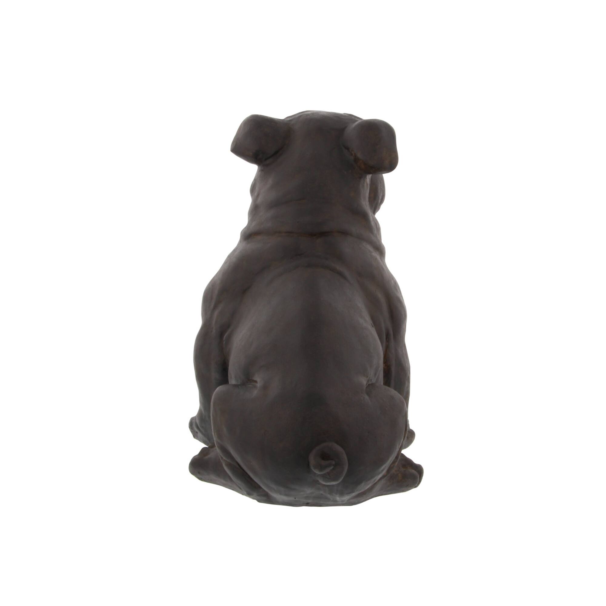 17" Black Traditional Dog Sculpture